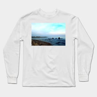 Quiet shore of the Adriatic sea with a lot of small rocks in it Long Sleeve T-Shirt